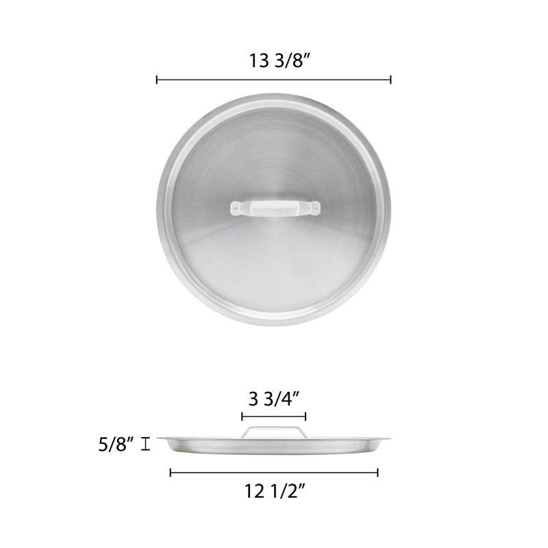 Thunder Group Aluminum Stock Pot Lid, 24 Quart, Stainless - Image 2